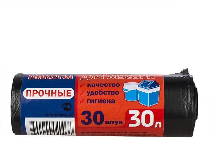 Мешок для мусора 30л ПНД 30шт.рулон